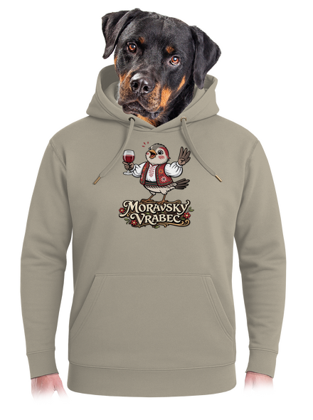 Moravský vrabec unisex mikina premium Pastel Macchiato