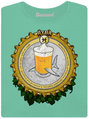 Pivní horoskop: Ryba dámské tričko premium Mint Mal