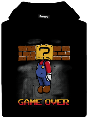 Game over pánská mikina klokanka Black