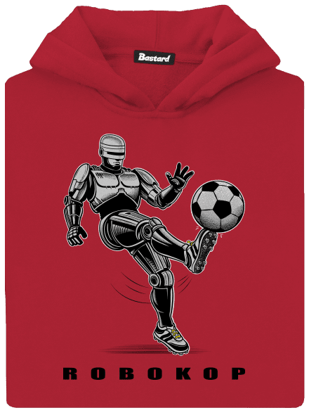 Robokop dětská mikina klokanka Fire Red