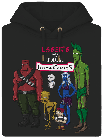 Laser's not a toy unisex mikina premium Dark Black
