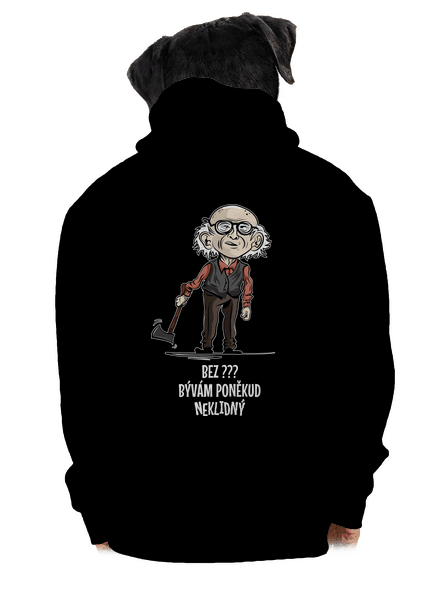 Neklidný - vlastní text pánská mikina na zip Black