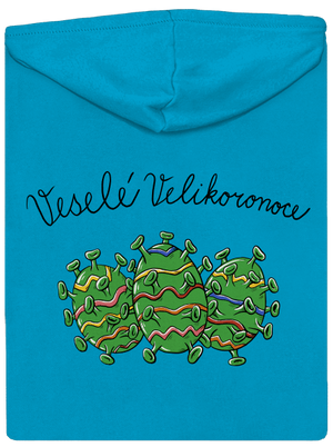 Veselé Velikoronoce dámská mikina na zip Blue Atol