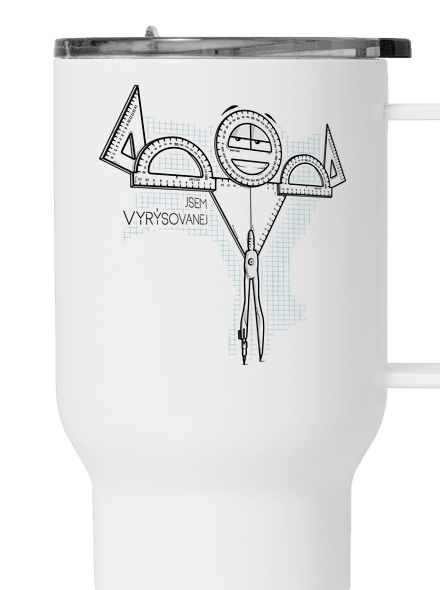 Vyrýsovanej termohrnek White