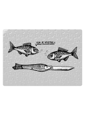 Vostrá rybička puzzle White