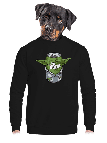 Mr. Soda unisex mikina bez kapuce Black
