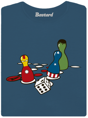 Superhrdino nezlob se dámské tričko premium Petrol Blue