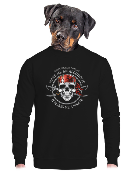 Pirát  unisex mikina bez kapuce Black
