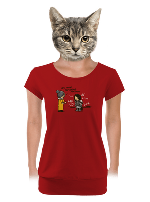 You Know Nothing dámské tričko s lemem Red Mal