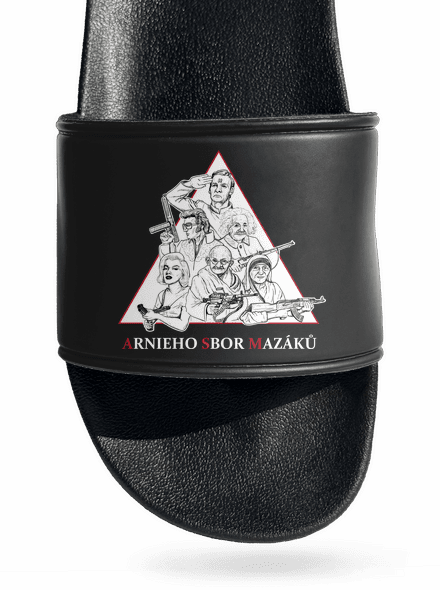 Arnieho sbor mazáků  pantofle Black