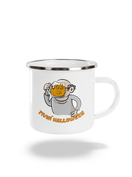 Pivní Halloween plecháček White