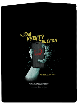 B13: Vybitý telefon dámská mikina na zip Black