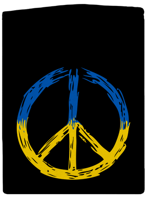 Ukrajina - Peace pánská mikina na zip Black