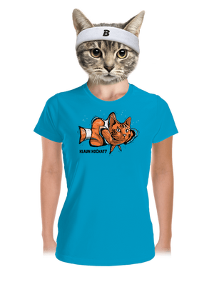Klaun Kočkatý dámské sportovní tričko Blue Atol