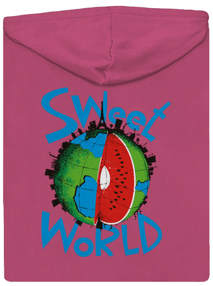 Sweet World dámská mikina na zip Magenta