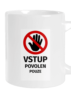 Vstup povolen velký hrnek White