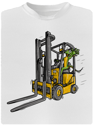 Ještěrka  pánské sportovní tričko White