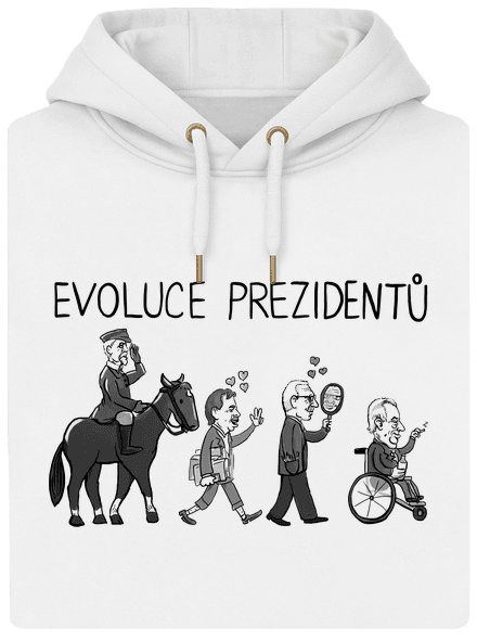 Evoluce prezidentů unisex mikina premium Snowwhite