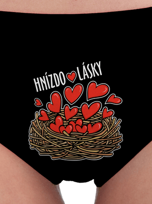 Hnízdo lásky dámské kalhotky Black