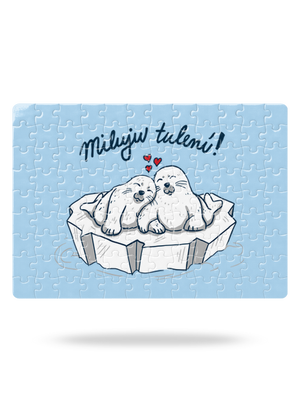 Miluju tulení puzzle White