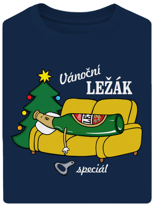 Vánoční ležák unisex tričko oversized Midnight Blue