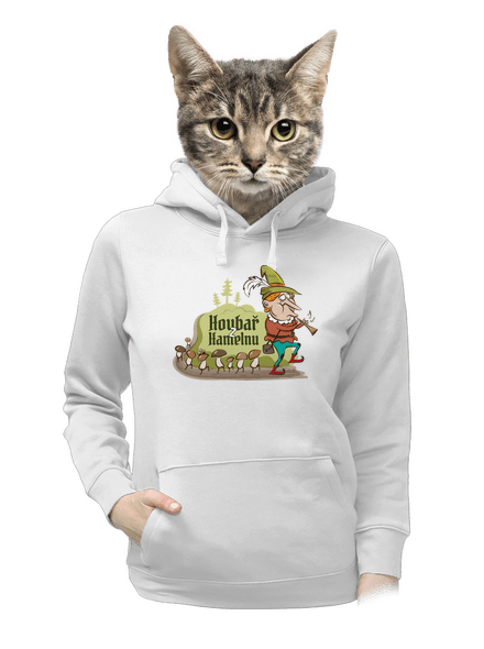Houbař z Hamelnu dámská mikina klokanka White