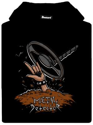 Metal detector pánská mikina klokanka Black