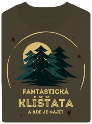 Fantastická klíšťata unisex mikina bez kapuce Urban Khaki