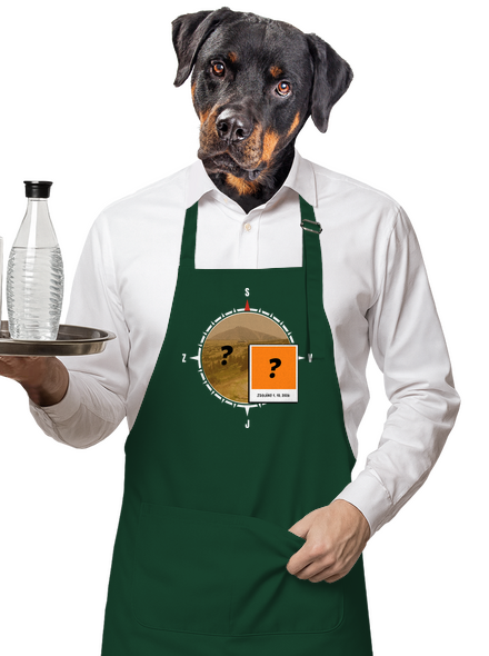 Zdoláno zástěra Bottle Green