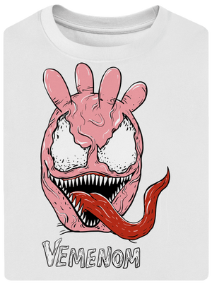 Vemenom unisex tričko oversized White