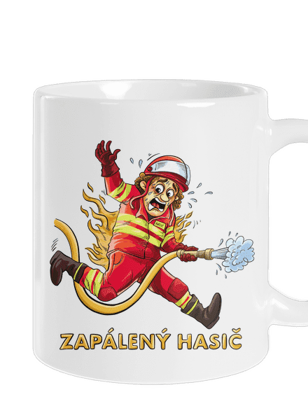 Zapálený hasič a hasička klasický hrnek White