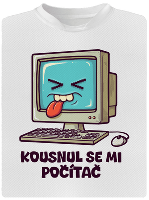 Kousnul se mi počítač dětské sportovní tričko White
