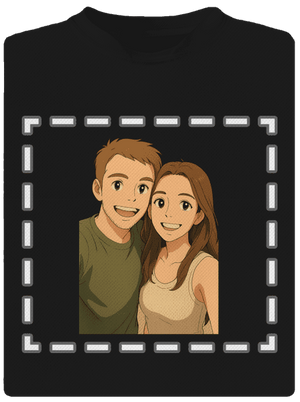 Ghibli efekt z vlastní fotky dětské sportovní tričko Black