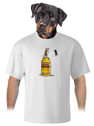 Herkules unisex tričko oversized White