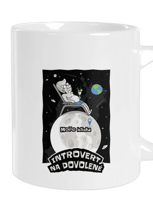 Introvert na dovolené velký hrnek White