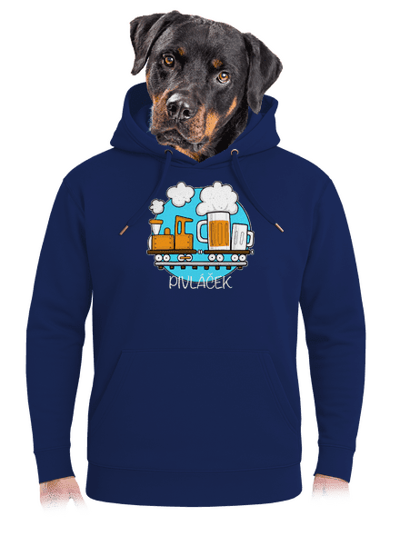 Pivláček unisex mikina premium Navy