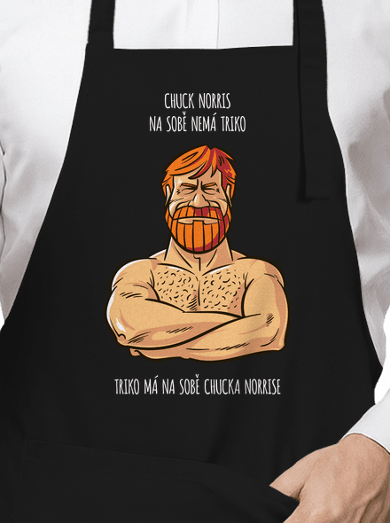 Chuck Norris zástěra Black