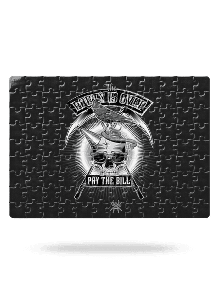 Party is over puzzle White