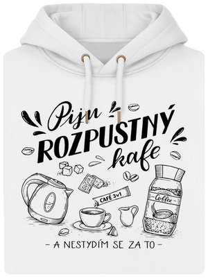 B12: Piju rozpustný unisex mikina premium Snowwhite