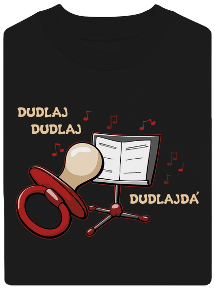 Dudlajdá unisex mikina bez kapuce Black