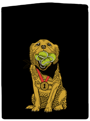 Zlatý retrívr pánská mikina na zip Black