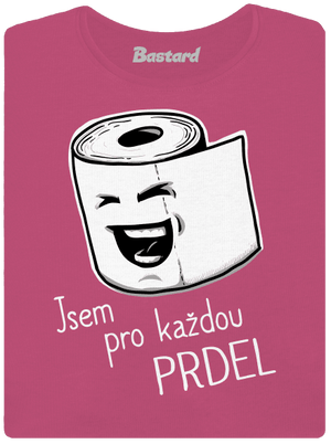 Prdel dámské tričko s lemem Magenta