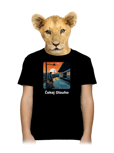 Čekej dlouho dětské tričko Black