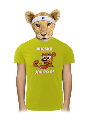 Dneska jdu po o dětské sportovní tričko Neon Yellow