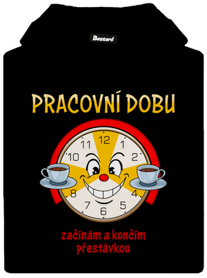 Pracovní doba pánská mikina klokanka Black