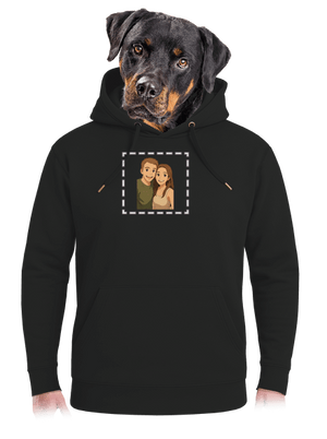 Ghibli efekt z vlastní fotky unisex mikina premium Dark Black