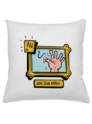 Zlaté české ručičky polštář White