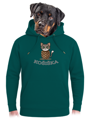 Košiška unisex mikina premium Emerald Green