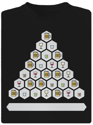 Obrázkový alko kvíz a fix pánské sportovní tričko Black