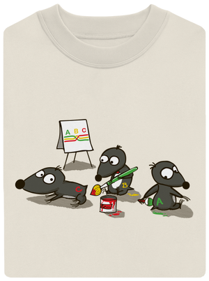 Pražský krtek unisex mikina bez kapuce Off White